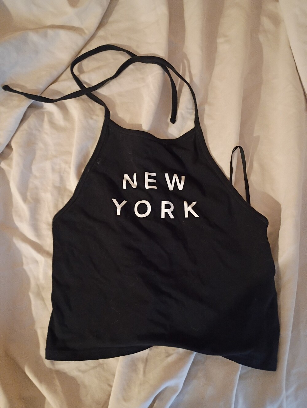 Forever 21 Open Back Black Crop Top